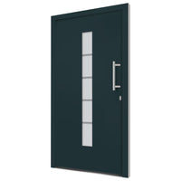 Porta d'Ingresso in Alluminio e PVC Antracite 110x210 cm cod mxl 62576