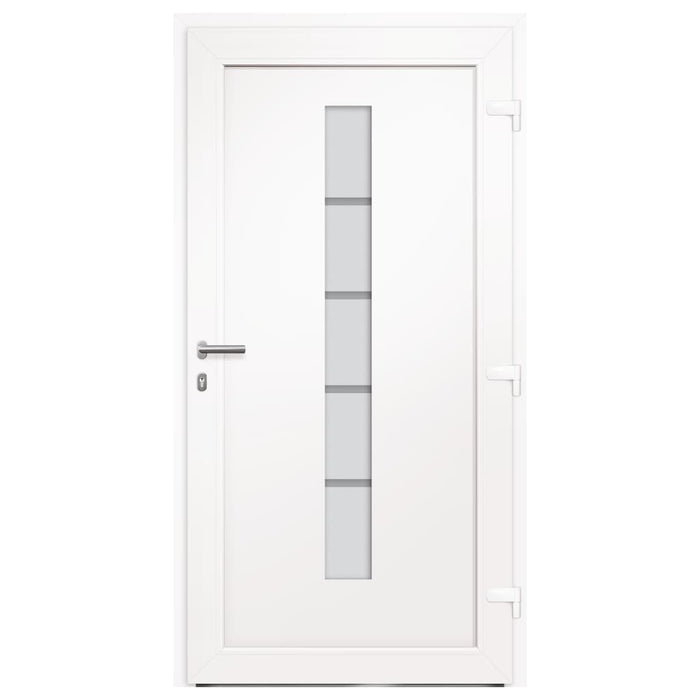 Porta d'Ingresso in Alluminio e PVC Antracite 110x210 cm cod mxl 62576