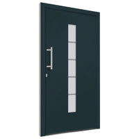 Porta d'Ingresso in Alluminio e PVC Antracite 100x200 cm 3056815