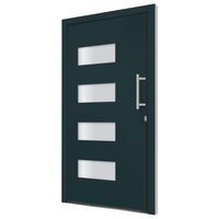 Porta d'Ingresso in Alluminio e PVC Antracite 100x210 cmcod mxl 120368