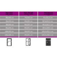 Porta d'Ingresso in Alluminio e PVC Antracite 100x210 cm cod 12438