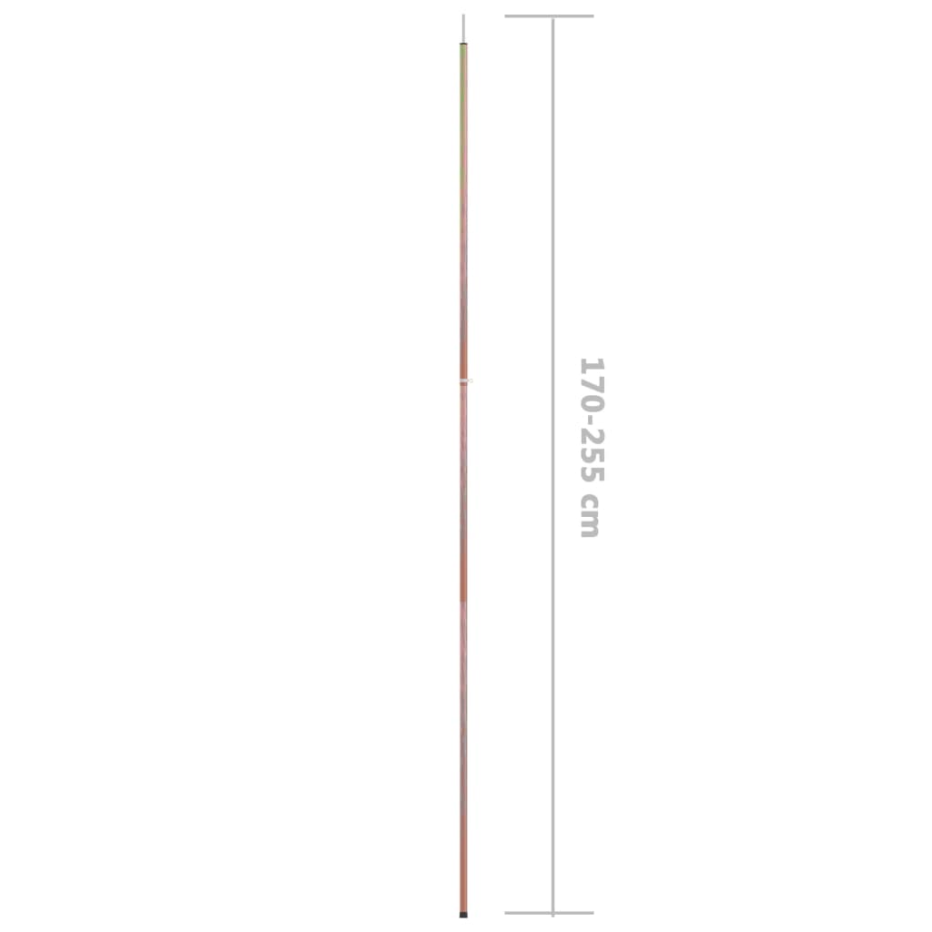 Aste Telescopiche per Tende 170-255cm 2pz in Acciaio Zincato 315217