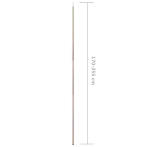 Aste Telescopiche per Tende 170-255cm 2pz in Acciaio Zincato 315217