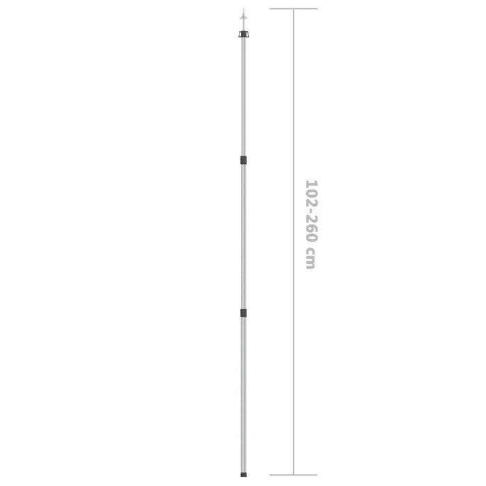 Aste Telescopiche per Tende 102-260 cm 2pz in Alluminio 315219