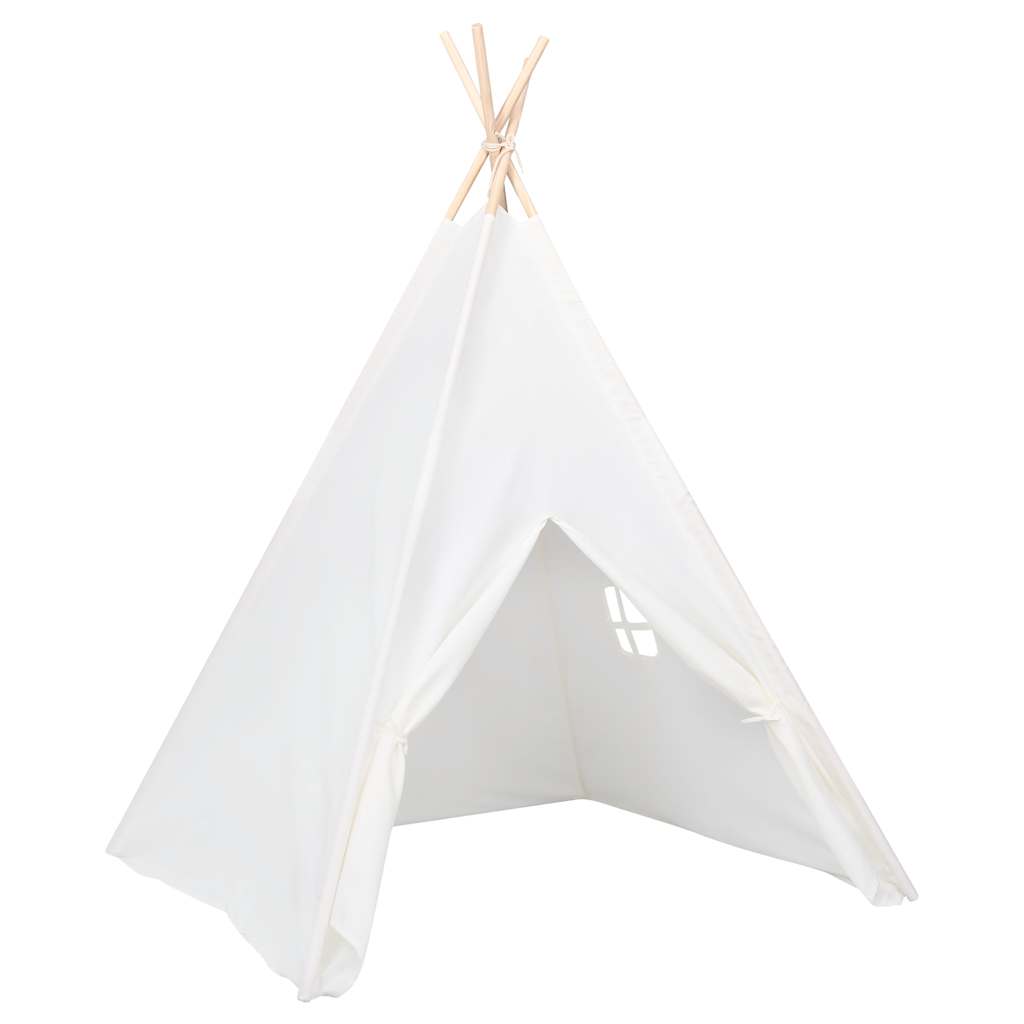 Tenda Tipi Bimbi Borsa Bianco Microfibra Strisce 120x120x150cm 80271