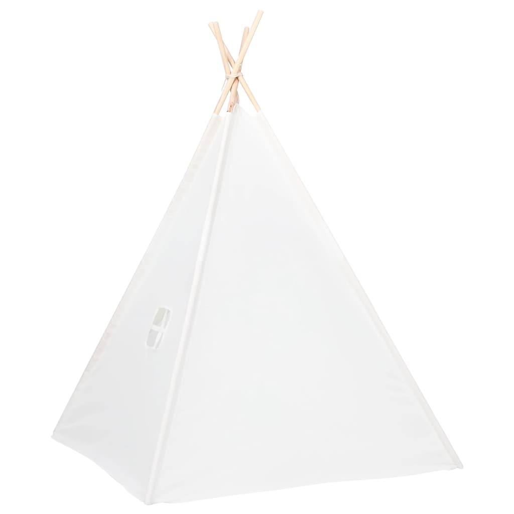 Tenda Tipi Bimbi Borsa Bianco Microfibra Strisce 120x120x150cm 80271