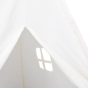 Tenda Tipi Bimbi Borsa Bianco Microfibra Strisce 120x120x150cm 80271