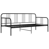 Divano Letto Telaio Nero in Metallo 90x200 cm 324749