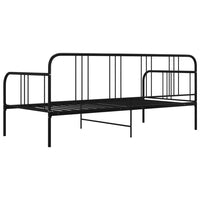 Divano Letto Telaio Nero in Metallo 90x200 cm 324749