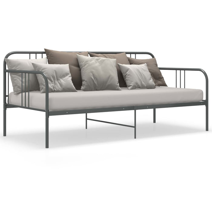 Divano Letto Grigio in Metallo 90x200 cm cod mxl 59172