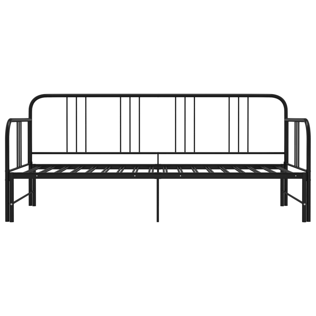 Telaio Divano Letto Estraibile Nero in Metallo 90x200 cm cod mxl 53908