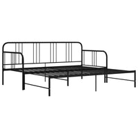 Telaio Divano Letto Estraibile Nero in Metallo 90x200 cm cod mxl 53908