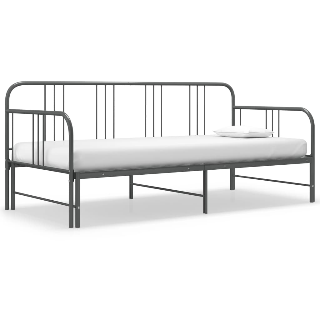 Telaio Divano Letto Estraibile Grigio in Metallo 90x200 cm cod mxl 50084