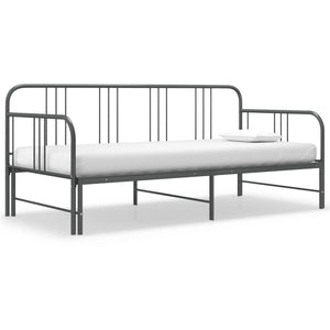 Telaio Divano Letto Estraibile Grigio in Metallo 90x200 cm cod mxl 50084