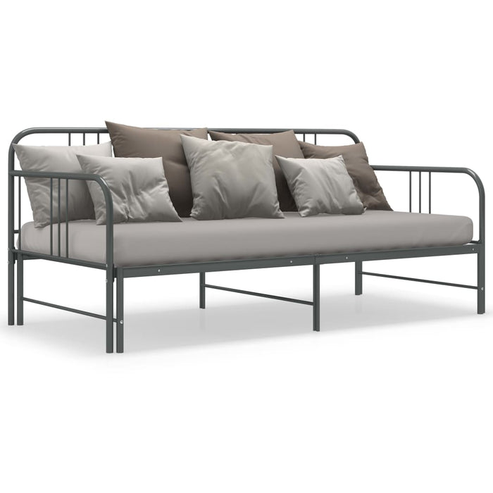 Telaio Divano Letto Estraibile Grigio in Metallo 90x200 cm cod mxl 50084