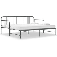 Telaio Divano Letto Estraibile Grigio in Metallo 90x200 cm cod mxl 50084