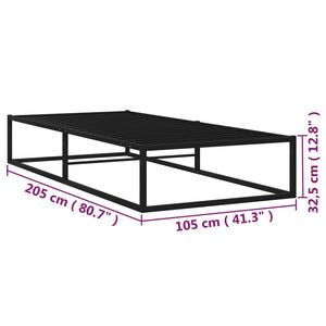 Giroletto Nero in Metallo 100x200 cm 324786