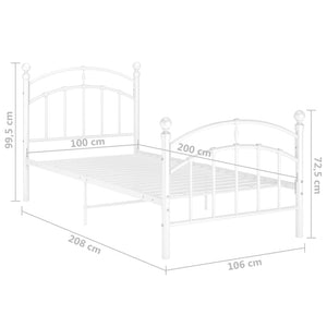 Giroletto Bianco in Metallo 100x200 cm