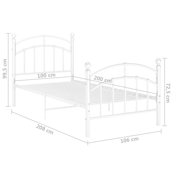 Giroletto Bianco in Metallo 100x200 cm 324971