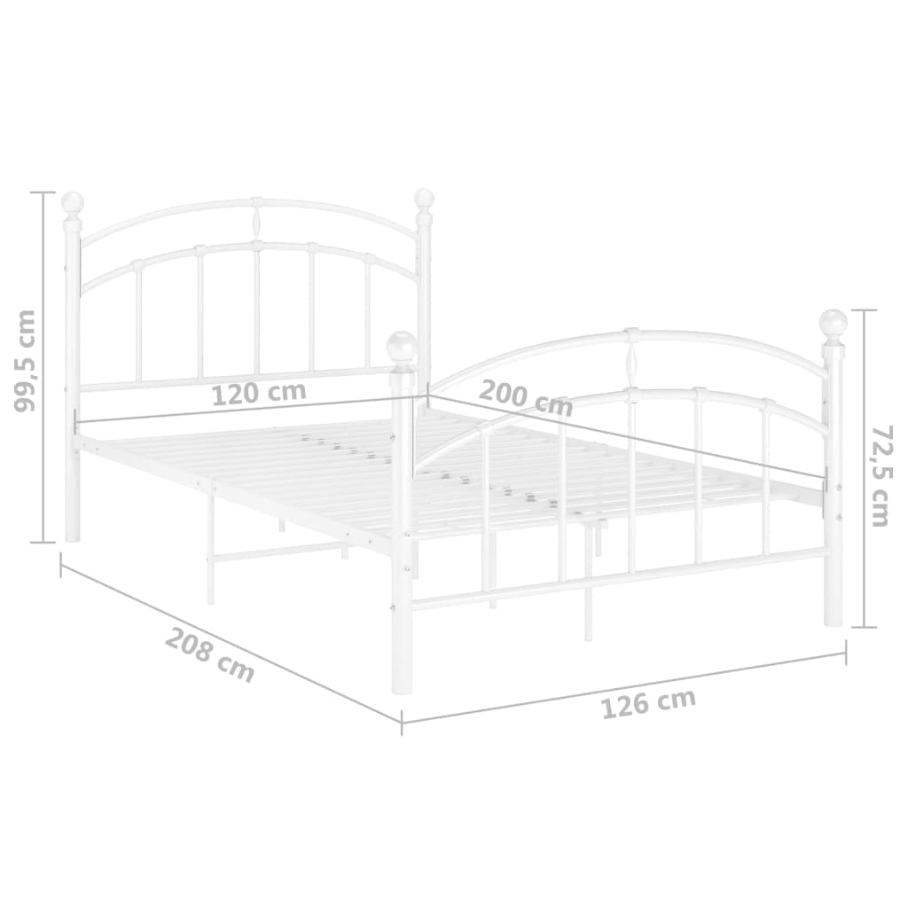 Giroletto Bianco in Metallo 120x200 cm cod mxl 46175