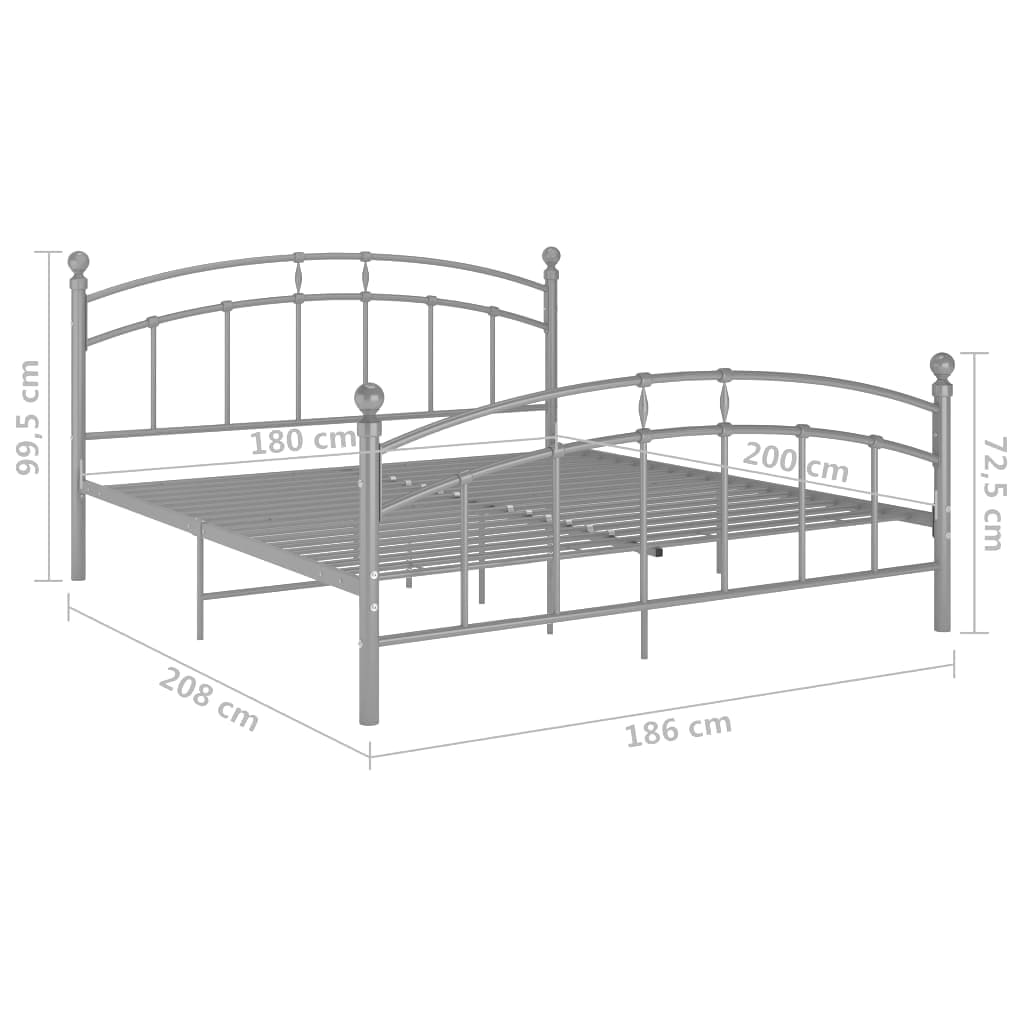 Giroletto Grigio in Metallo 180x200 cm cod mxl 59593