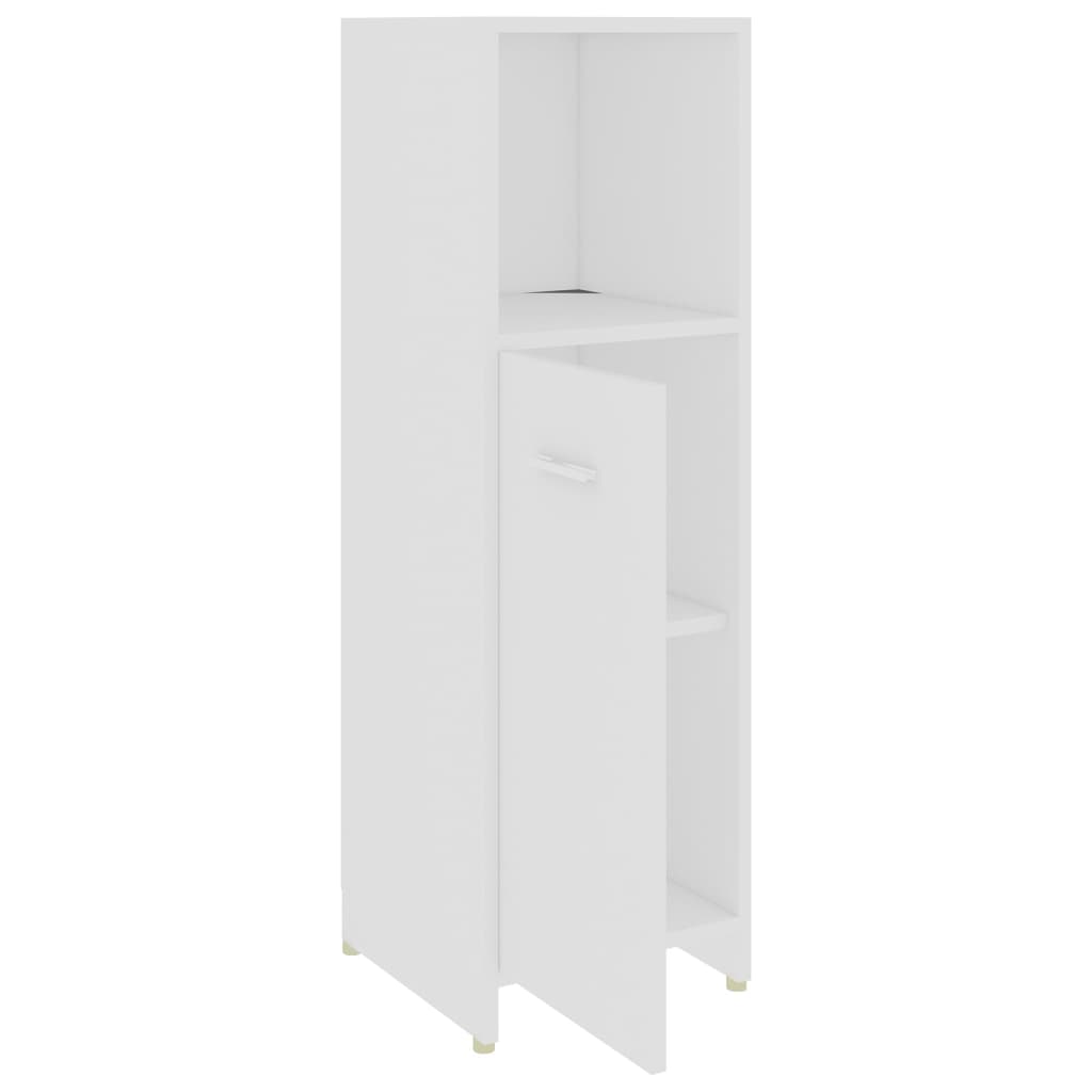 Set Mobili da Bagno 4 pz Bianco in Legno Multistrato cod mxl 31387