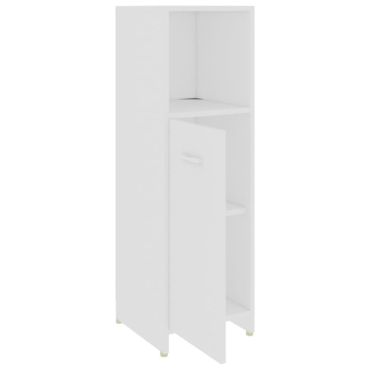 Set Mobili da Bagno 4 pz Bianco in Legno Multistrato cod mxl 31387