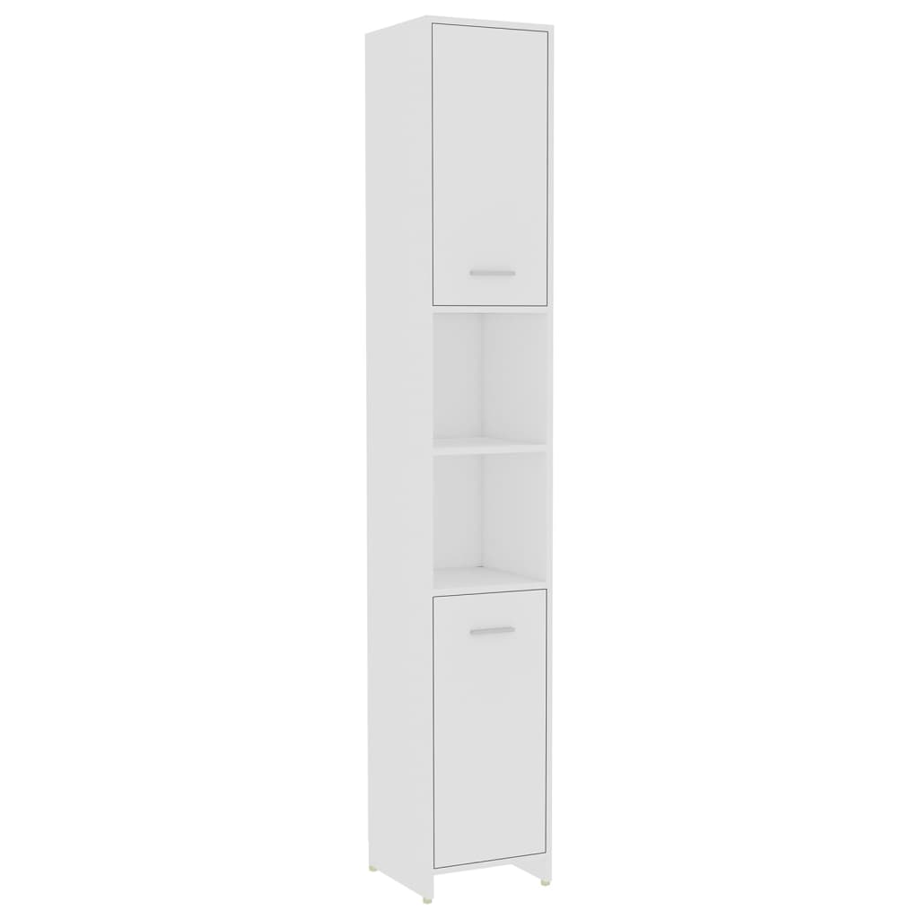 Set Mobili da Bagno 4 pz Bianco in Legno Multistrato cod mxl 31387