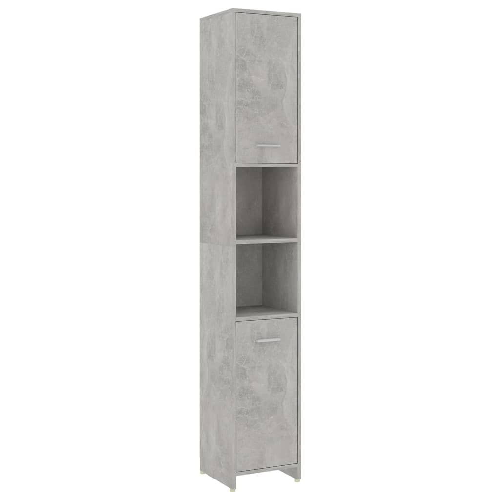 Set Mobili da Bagno 4 pz Grigio Cemento in Truciolato cod mxl 15170