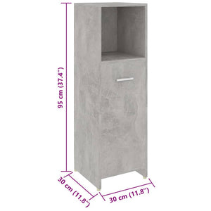 Set Mobili da Bagno 4 pz Grigio Cemento in Truciolato cod mxl 15170