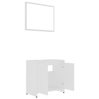 Set Mobili da Bagno 4 pz Bianco in Truciolato cod mxl 45274