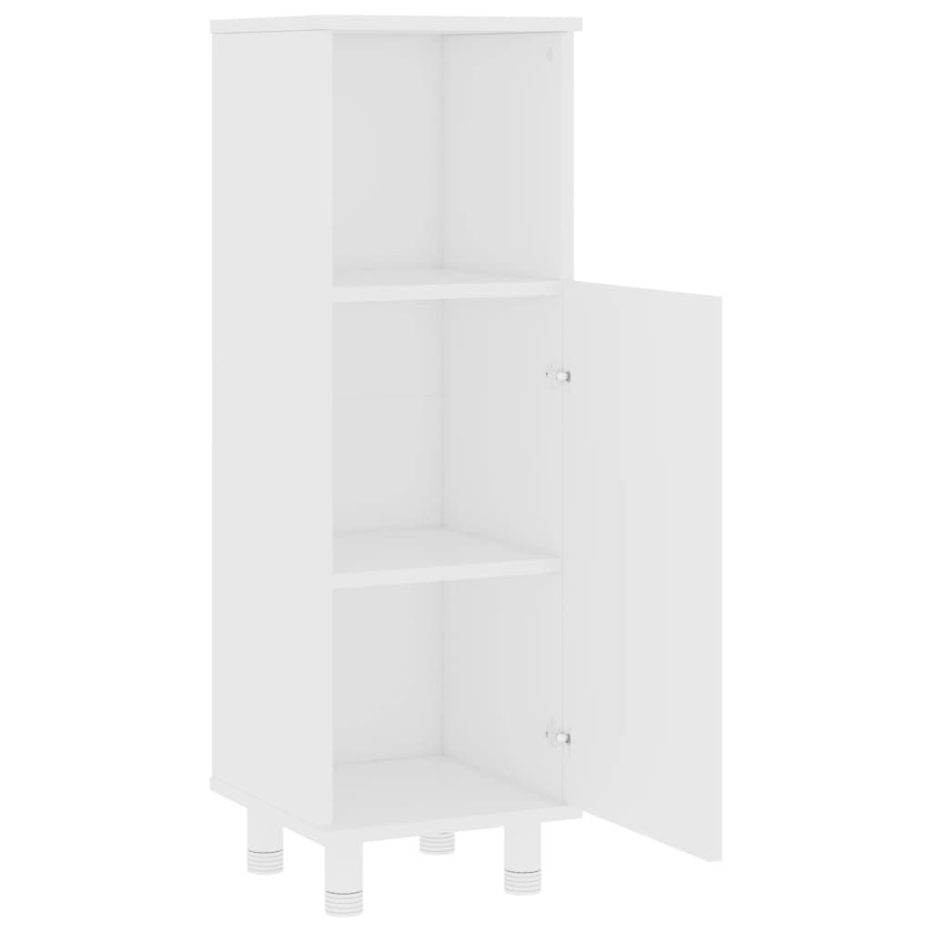 Set Mobili da Bagno 4 pz Bianco in Truciolato