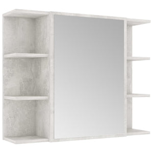 Set Mobili da Bagno 4 pz Grigio Cemento in Truciolato