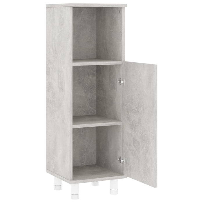 Set Mobili da Bagno 4 pz Grigio Cemento in Truciolato