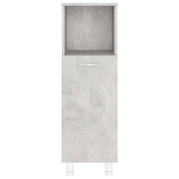 Set Mobili da Bagno 4 pz Grigio Cemento in Truciolato