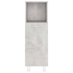 Set Mobili da Bagno 4 pz Grigio Cemento in Truciolato