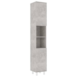 Set Mobili da Bagno 4 pz Grigio Cemento in Truciolato