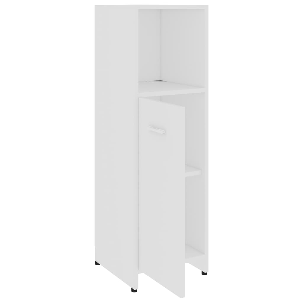 Set Mobili da Bagno 4 pz Bianco in Legno Multistrato 3056907