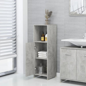 Set Mobili da Bagno 3 pz Grigio Cemento in Truciolato 3056911