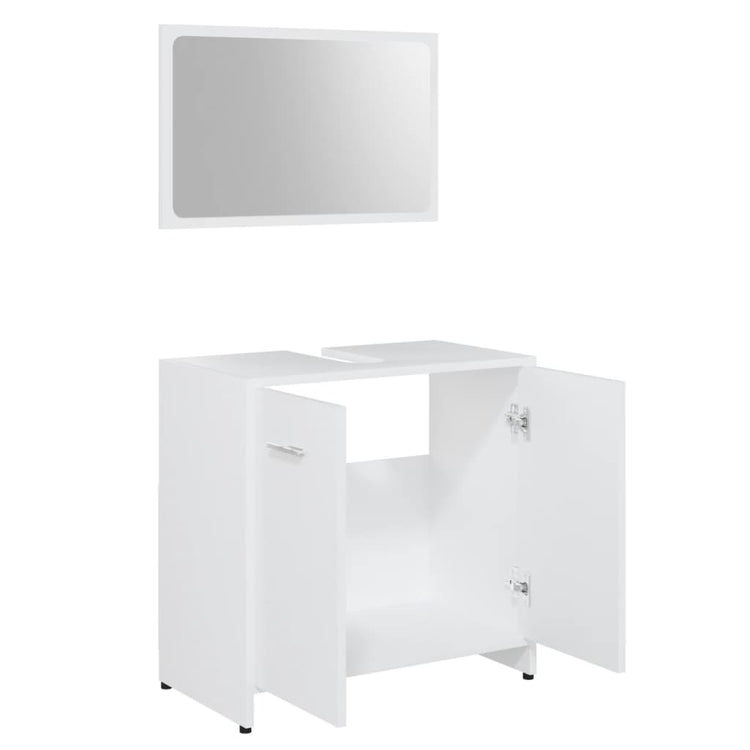 Set Mobili da Bagno 3 pz Bianco in Truciolato cod mxl 31388