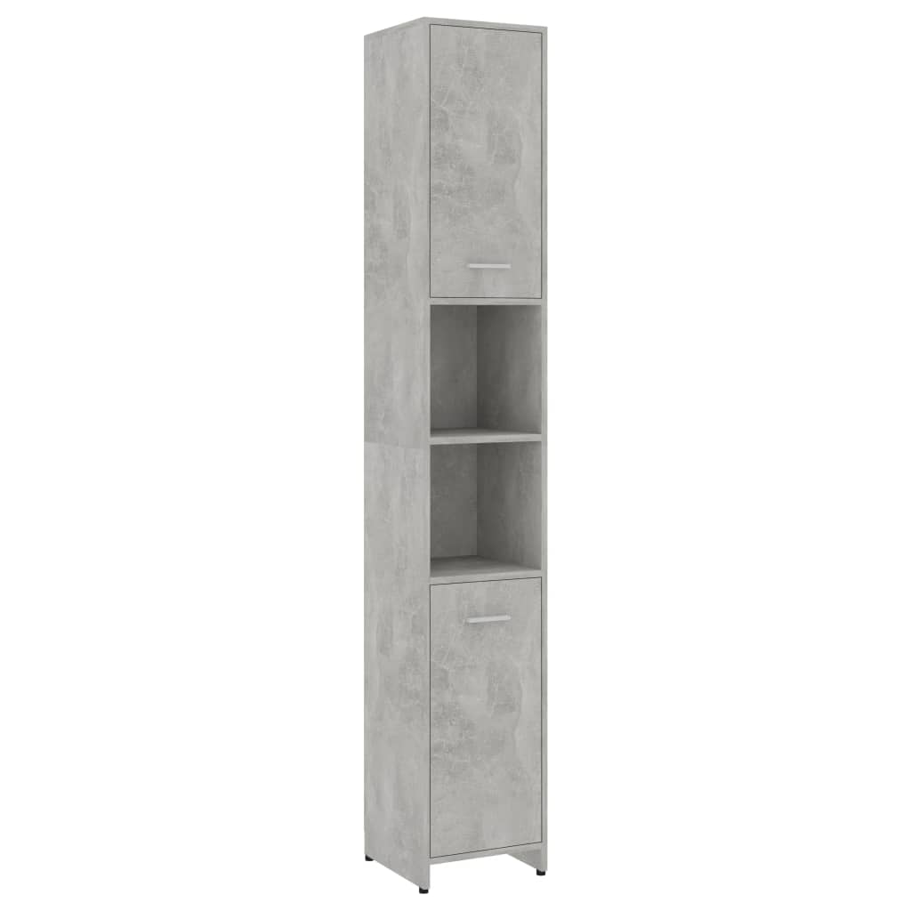 Set Mobili da Bagno 3 pz Grigio Cemento in Truciolato 3056920