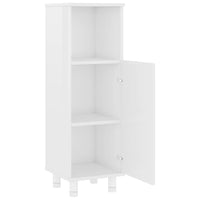 Set Mobili da Bagno 3 pz Bianco Lucido in Truciolato