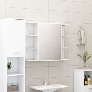 Set Mobili da Bagno 3 pz Bianco in Truciolato 3056952