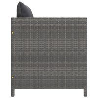 Divano da Giardino con Cuscini Grigio in Polyrattan 313496