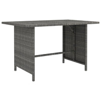 Tavolo da Pranzo da Giardino Grigio 110x70x65 cm in Polyrattan 313497