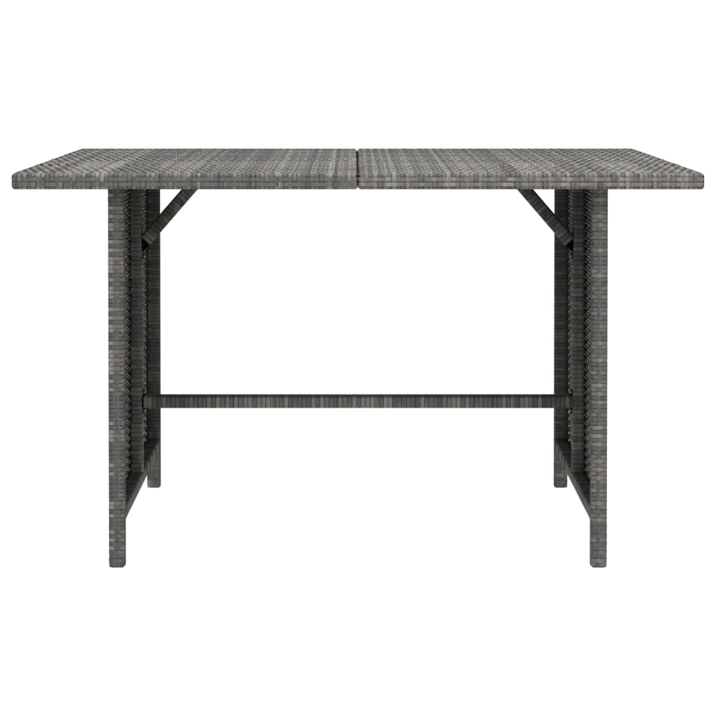 Tavolo da Pranzo da Giardino Grigio 110x70x65 cm in Polyrattan 313497