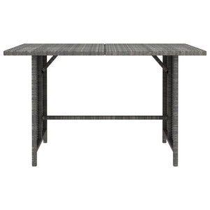 Tavolo da Pranzo da Giardino Grigio 110x70x65 cm in Polyrattan 313497