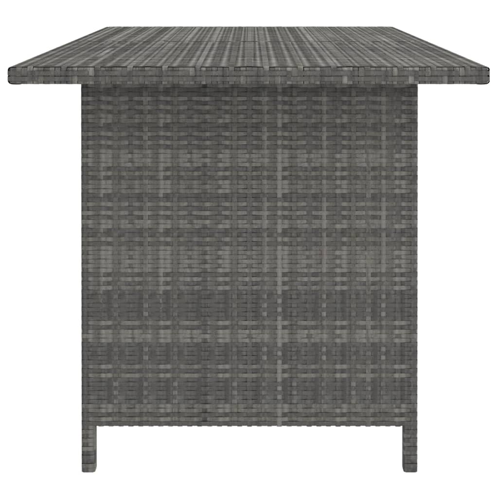 Tavolo da Pranzo da Giardino Grigio 110x70x65 cm in Polyrattan 313497