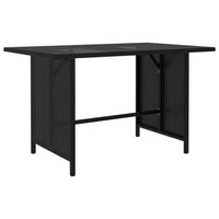 Tavolo da Pranzo da Giardino Nero 110x70x65 cm in Polyrattan 313511