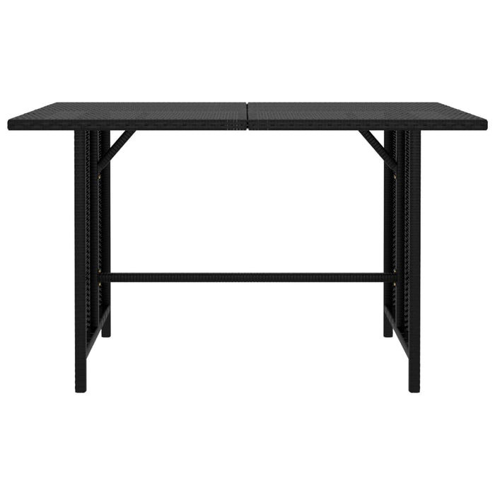 Tavolo da Pranzo da Giardino Nero 110x70x65 cm in Polyrattan 313511